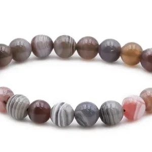 Bracelet Agate Botswana AB Boule 8mm