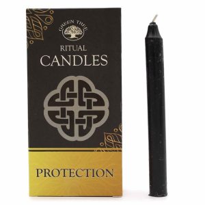 Set de 10 bougies Protection Noir