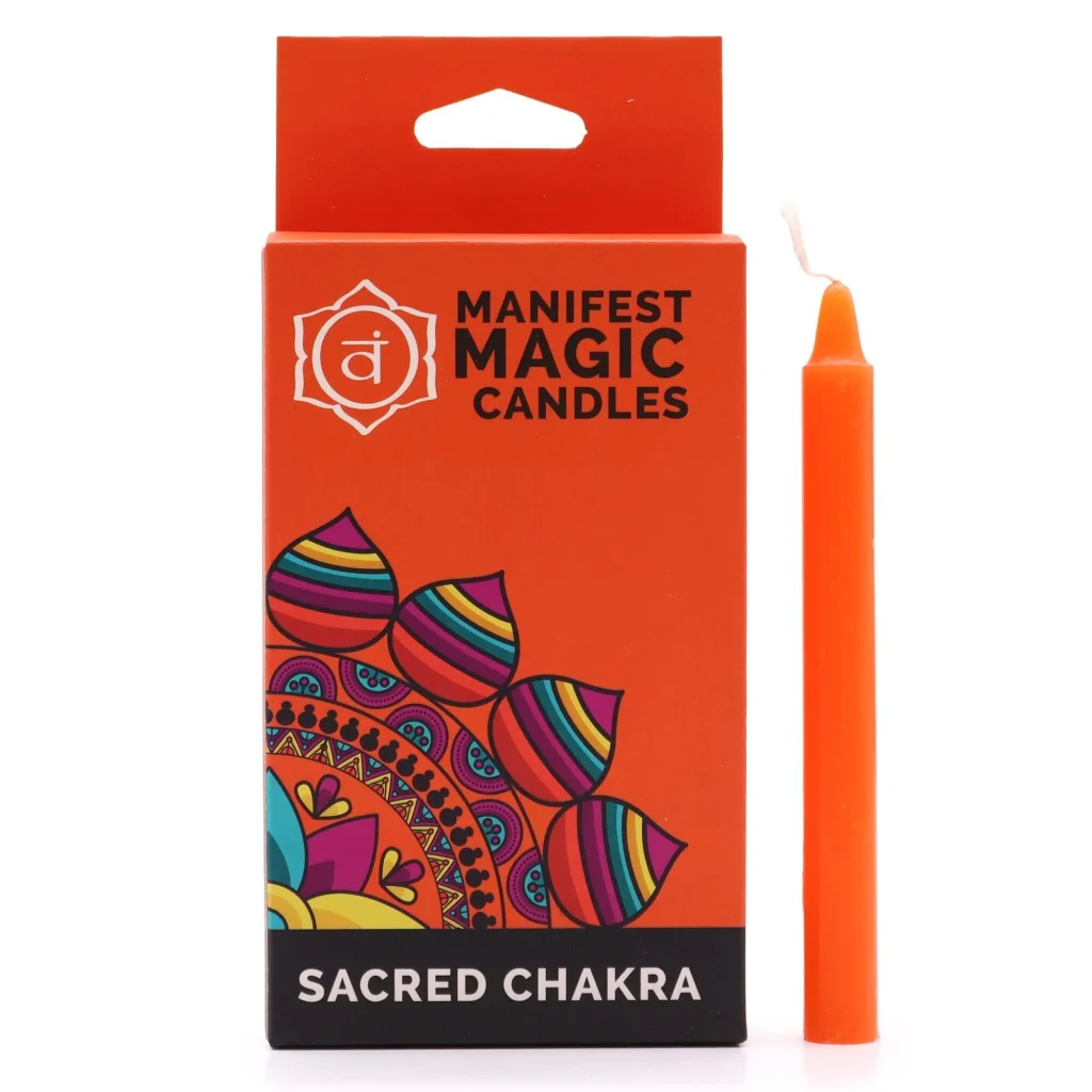 Set de 12 bougies Energie Positive Orange