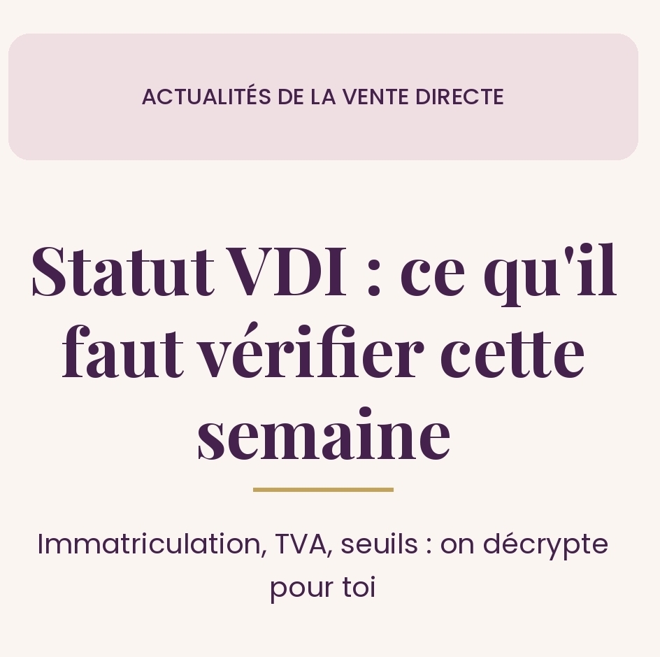 Immatriculation VDI